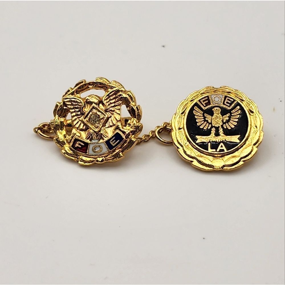 Fraternal Order Of Eagles FOE LA Pin Vintage